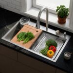 Plantex Kitchen Sink for Home/304 Grade Stainless Steel Waterfall Kitchen Sink with Anti-Scratch Design/Sink with Pull-Down Faucet – (30x18x10 Inch, Matt)