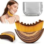 ZPCCOT Lymphatic Contour Face Brush for Sculpting & Drainage – Facial Massager for Jawline, Chin & Neck – Reduces Puffiness, Promotes Detox & Lift – Soft Bristles, Improves Skin Glow, Includes Travel Case