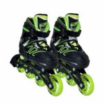 GURU Inline Skates, Inline Skates 4 Wheels 70mm for Kids & Adults Large Size in-line Skates – Size 36-39 Euro (Green)