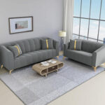 Lsi Interior Lsi Luxury 3+2 Fabric 5 Seater  Sofa(Finish Color – Grey, Diy(Do-It-Yourself))