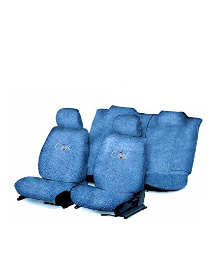 Flomaster Towelmate Seat Cover for Ford Figo (Set of 3, Blue) (WV0013593_291)