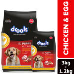 Drools (3+ 1.2 kg inside) Egg and Real Chicken 4.2 kg Dry Young Dog Food