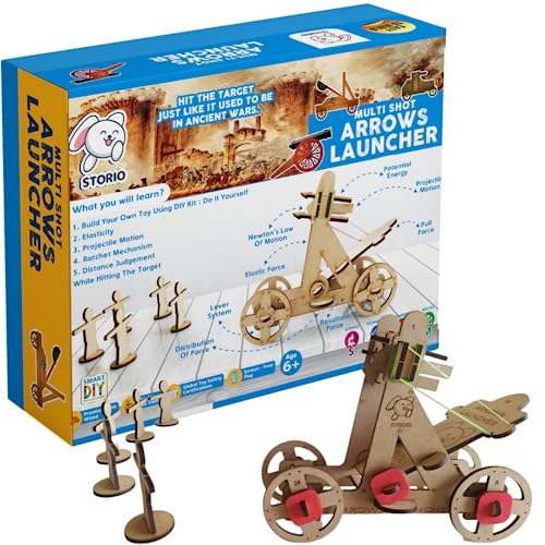 Storio Arrow Launcher STEM DIY Fun Activity Game For Kids 6 To 14, Best Birthday Gift For Boys & Girls Age 6-8-10-12, Science Toy, Educational Based Activity Game, Made In India
