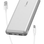 Belkin 20000 mAh Power Bank | Super Fast Charging | USB-C PD Port | 15W Charging for iPhone Series (16, 16 Pro Max), Samsung Galaxy, Google Pixel & More | 2 Years Warranty | Silver