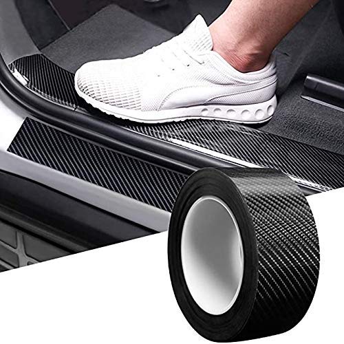 AutoBizarre Carbon Fibre High Gloss Anti Scratch Black Carbon Fiber Paint Protection Film Tape Ppf For Car Protection And Decoration – 2 Inches X 5 Meters