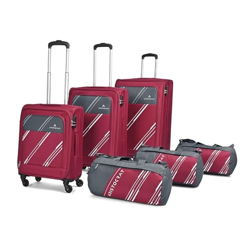 Aristocrat Hexa Active Set of 6 (3 Trolley Bags & 3 Duffle Bags) Luggage