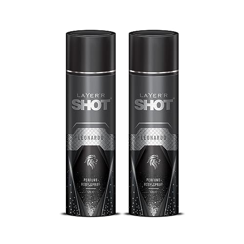 Layer’r SHOT Leonardo Body Spray for Men, 120ml Pack of 2
