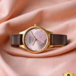 Titan Titan Karishma Pink Dial Brown Leather Strap Analog Watch  – For Women