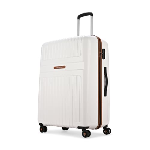 Aristocrat Atlas Medium Polycarbonate Hard Case 8-Wheel Trolley Bag, White