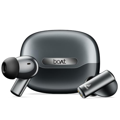 boAt Airdopes Prime 701 ANC, 46dB Hybrid ANC, 50Hr Battery, Real Spatial Audio,Multidevice Connect,App Support, Bluetooth Earbuds, TWS Ear Buds Wireless Earphones with mic (Obsidian Black)