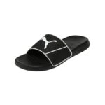 Puma | Popcat 20 Shower Slides | Black-White | 9UK