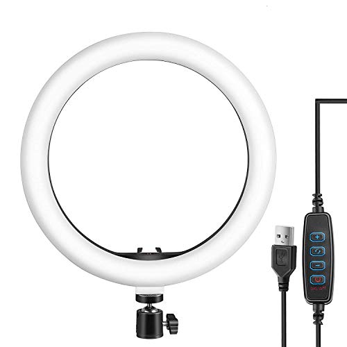 Tygot 10″ Portable LED Ring Light with 3 Color Modes Dimmable Lighting | for YouTube | Photo-Shoot | Video Shoot | Live Stream | Makeup & Vlogging | Compatible with iPhone/Android Phones & Cameras