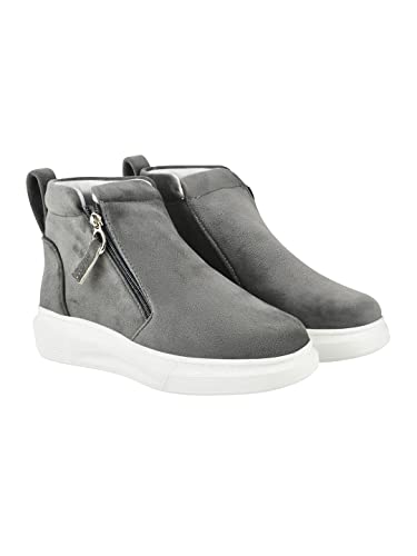 Shoetopia girls BT-630 Grey Ankle Boot – 7 UK (Girls-BT-630-Grey)-EU40