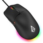 Archer Tech Lab Recurve 100 Ultra Light 69G Wired Gaming Mouse with 3600 Dpi and 6 Buttons,7 Color RGB,Gaming Grade Sensor with Ergonomic Design,Huyu Switches,Compatible with Pc/Mac – Black