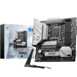MSI B760M Project Zero, Back-Connect Micro-ATX – Supports 14th/13th/12th Gen Intel Core Processors, LGA 1700-75A DrMOS VRM, DDR5 Memory Boost 7800+MHz/OC, PCIe 5.0 x16, 2 x M.2 Gen4, Intel Wi-Fi 6E