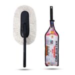 Jopasu Car Duster with Paraffin Wax-Treated Cotton Strands | Scratch-Free Dry Dust Cleaner for Cars | Lint Free Reusable Exterior Cleaning Brush