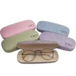 AT TECH Linen Metal Hard Box Cover and Cases For Sunglasses, Eyewear, Spectacles, Chasma. (Multi-color) (Combo of 2 Pcs.) (SIZE – MEDIUM)