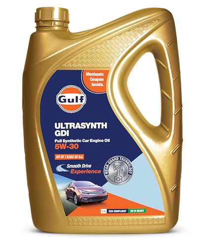Gulf ULTRASYNTH GDI 5W30 API SP, ILSAC GF-6A | Developed for Petrol, E20 & CNG Passenger Cars | 4 Wheeler Full-Synthetic Engine Oil [3.5 L] – Pack of 1