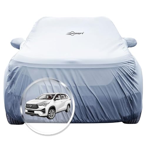 NEODRIFT ‘SilverTech’ Car Cover for Toyota Innova Hycross (100% Water-Resistant, All Weather Protection, Tailored Fit, Precision-Fit & Breathable Fabric) (Colour: Silver)