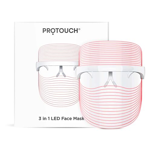 PROTOUCH 3 in 1 LED Face Mask | For Glowing & Clear Skin | Anti Acne & Anti Ageing | Facial at home | For All Skin Type | For Men & Women (unisex)