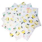 CLUZE Double Layered Cotton Casual Style Handkerchief For Women, Girls, Kids | Pure Cotton Face Towel, Printed Hanky (White) (25X25 Cm) – Pack Of 3