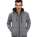 AWG ALL WEATHER GEAR Hoodies for Men | Men’s Solid Hooded Sweatshirt | Winter Wear | Pullover | Jackets for Men Stylish | Zipper Hooded Sweatshirt | Jacket Charcoal Grey