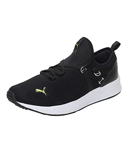 Puma mens Pacer Fire Black / Nrgy Yellow / White Running Shoe – 7 UK (38046904)