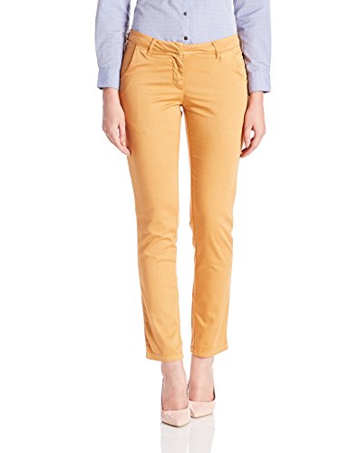 U.S. POLO ASSN. Womens_US Polo_TR(8903952184021_UWTR0019_Super Skinny-Womens-Mustard_L-32)