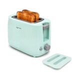 Amazon Basics Pop-Up Toaster 2 Slice 600W | 7 Browning Levels | Auto Pop-Up & Auto Shut-Off | Mid-Cycle Cancel Function | Cool-Touch Housing | Dust Cover | Green | BIS Certified
