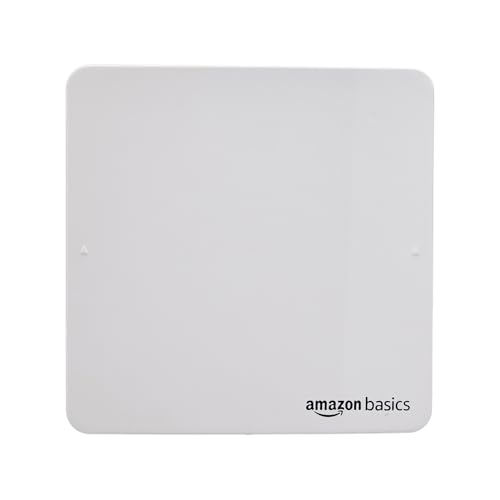 Amazon Basics Axial Fan 6″ | 22W | 7 Blades | 135 mm Sweep | 7.5 dB Low Noise | Window Mount | Wall Switch Control | White Plastic Body