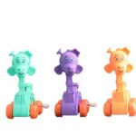 Negi Wind-Up Toy Set of 3 Animal Models, BIS Approved Safe Toys for Kids, Fun Moving Figures with Forward Motion & Head Action, Durable Plastic Wind-Up Playset for Boys & Girls, Multicolor