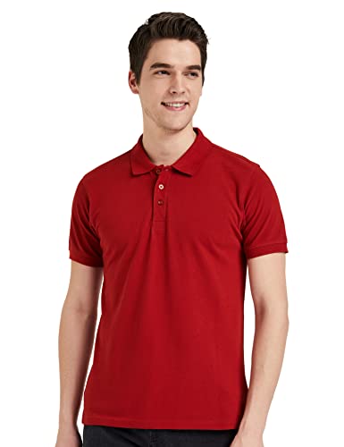 Amazon Brand – Symbol Men’s Solid Regular Polo Shirt, Bossa Nova, Small
