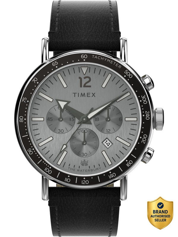 TIMEX TW2W47400UJ Waterburry Round 43mm Silver Dial Analog Watch – For Men