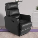Recliners India Single Seater Manual Recliner Sofa | 3 Modes of Comfort | 220 Manual Recliner Chair | Cushion Armrest | Living Room Recliner Sofa | 1-Year Manufacturer Warranty | Colour- Black