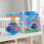 Kriiddaank Peppa Pig Dizzy Glow Top – Musical Spinning Top Toy with LED Flashing Lights,360 Degree Rotation Magic Spinner Lattoo- Birthday Gift for Kids Boys & Girls, Easy Twist & Play,3+ Years (Pink)