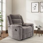 Nilkamal Sierra Velvet Fabric Manual Recliner | 1 Seater Sofa | Single Sofa Recliner | Finish Color – Brown