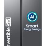 Samsung 653 L, 3 Star, Frost Free, Double Door, Convertible 5-in-1 Digital Inverter, Side By Side AI Enabled Smart Refrigerator with WiFi (RS76CG8003S9HL, Silver, Refined Inox)