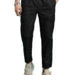 Highlander Men Mid Rise Regular Pants (PHTR000001_Black_M)