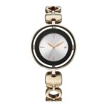 Fastrack Chrome K Quartz Analog with Silver Dial Titanium Brass Solid Strap Watch for Women – 6237QM04