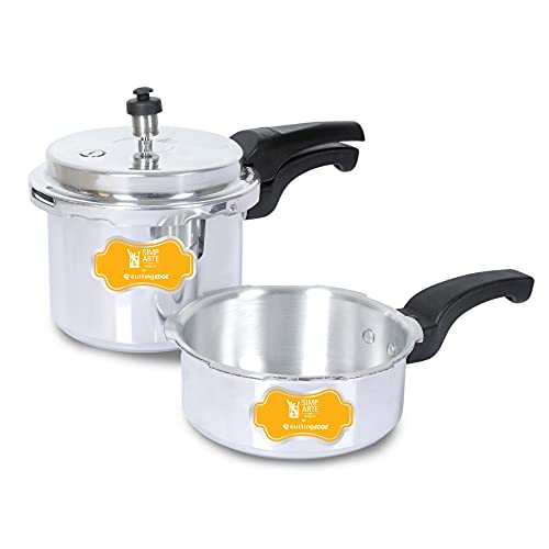 Simparte IFC 235 Induction Base Aluminium Pressure Cooker, 2 litres, 3 litres, Silver