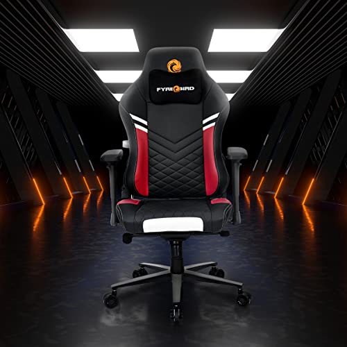 Nilkamal Fyrebird Ergonomic Gaming Chair with Adjustable Neck, Lumbar Pillow, 3D Adjustable Armrest, Gas Lift Mechanism, & 100mm Tilt (Vaden)