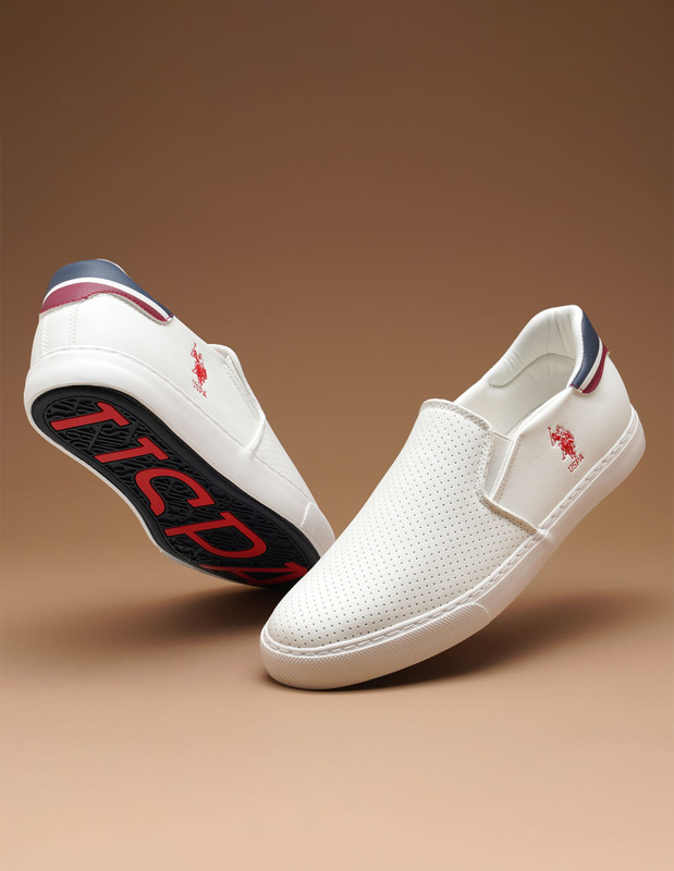 U.S. Polo Assn. Campbell 4.0 Slip On Sneakers For Men(Off White , 7)