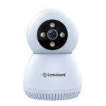 Consistent Wireless Wi-Fi 3MP Indoor MINI Robot Camera, STQC Certified, 360° Smart Home CCTV, AI Human Tracking | All Time Color Night Vision | Alexa Voice Support | Upto 256GB Memory Card Support