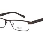 POLICE Eyewear| Square | Men | Medium | Matt Dark Brown Metal Frame