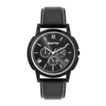 United Colors of Benetton Men Black Round Brass Dial Analogue Watch- UWUCG0803