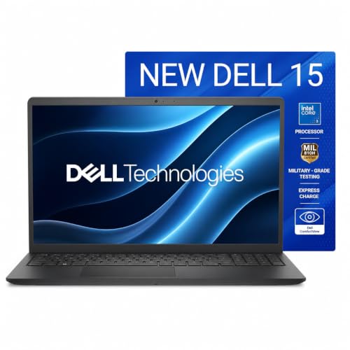 Dell 15 (Previously Inspiron) Laptop, 14th Gen Intel Core i3/Core 3 100U Processor, 8GB DDR4, 512 SSD, 15.6″ FHD 120Hz IPS AG 250 nit Display, Win 11 + Office H&S 2024, Carbon Black, 1.63Kg