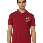 U.S. Polo ASSN. Mens Solid Half Sleeve Polo T-Shirts (UDTSHS0940_Red_M)