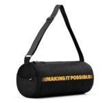 Lifelong Gym Bag for Men & Women | Lightweight Sports Duffle Bag | Spacious Compartment | Travel Bag | Adjustable Strap | Side Mesh Pocket | Durable Zip | Black | Polyester