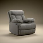 Green Soul Cloud | Single Seater Manual Recliner Sofa | Ultra Soft Suede Fabric | Recline & Relax (R1) | Oversized Leg Rest & Cushioned Lumbar (Grey)