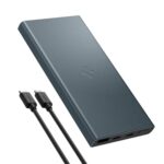 Spigen ArcPack 10000mAh Power Bank, PD3.0, Fast Charging, 22.5W Max Output, 2 Type-C Ports, 1 USB-A Port – (Aluminum, Navy Blue)